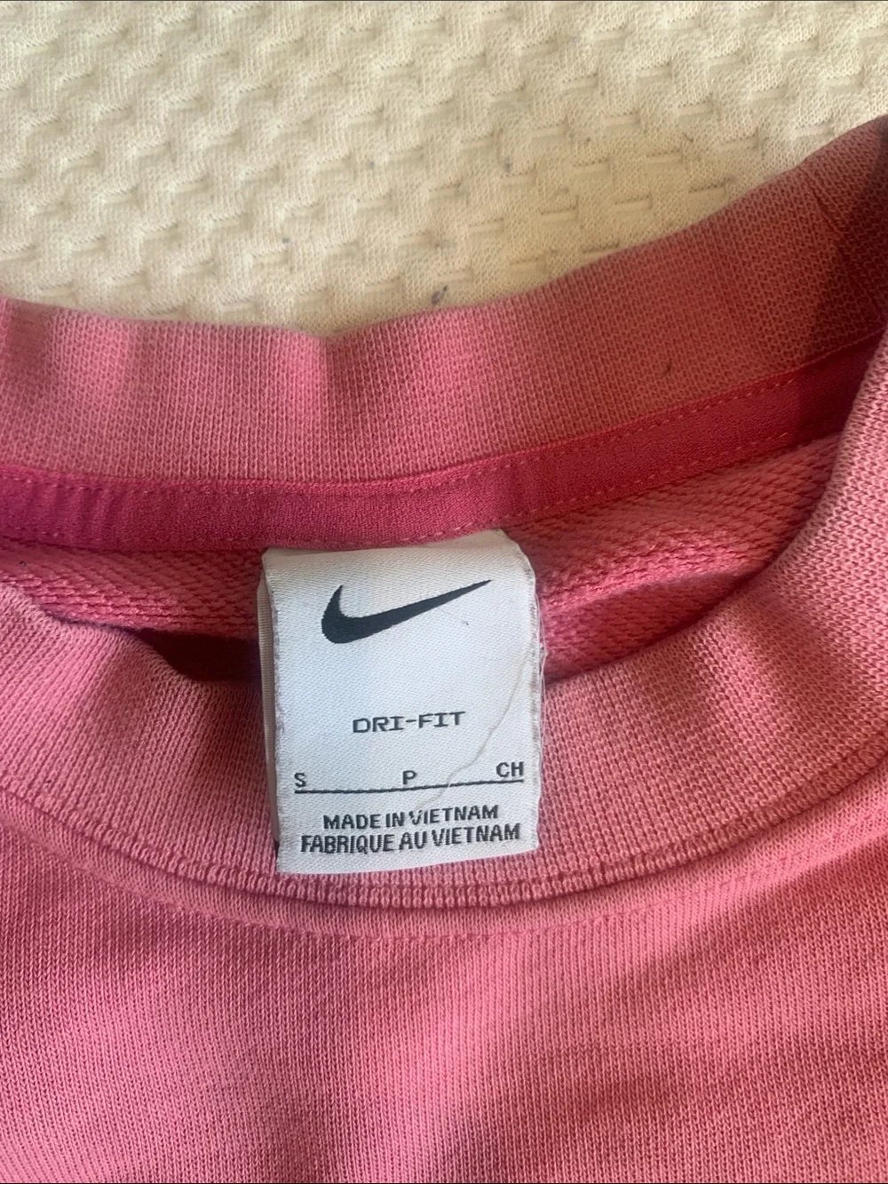 Nike Pink Crewneck Sweatshirt with White Swoosh